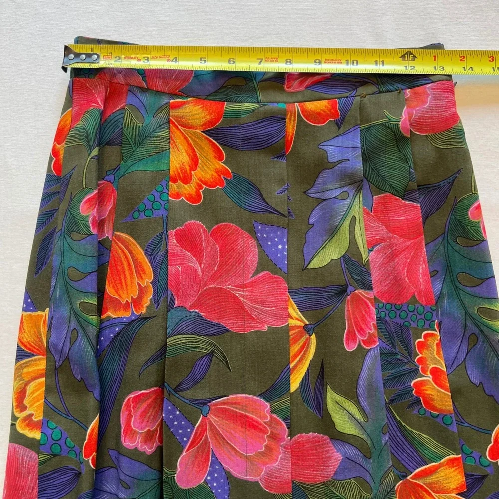 Geiger Collections Vintage Pure New Wool Floral Skirt Set Made in Austria S/M - Picture 9 of 13